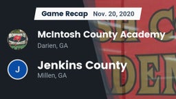 Recap: McIntosh County Academy  vs. Jenkins County  2020