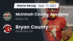 Recap: McIntosh County Academy  vs. Bryan County  2021