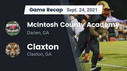 Recap: McIntosh County Academy  vs. Claxton  2021