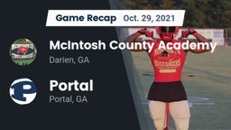 Recap: McIntosh County Academy  vs. Portal  2021