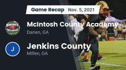 Recap: McIntosh County Academy  vs. Jenkins County  2021