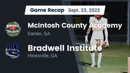 Recap: McIntosh County Academy  vs. Bradwell Institute 2022