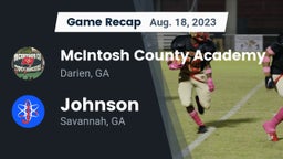 Recap: McIntosh County Academy  vs. Johnson  2023