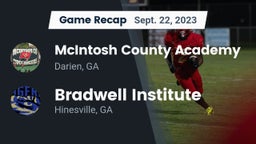 Recap: McIntosh County Academy  vs. Bradwell Institute 2023