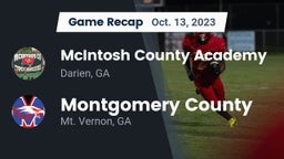 Recap: McIntosh County Academy  vs. Montgomery County  2023