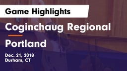 Coginchaug Regional  vs Portland  Game Highlights - Dec. 21, 2018