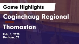 Coginchaug Regional  vs Thomaston Game Highlights - Feb. 1, 2020
