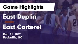 East Duplin  vs East Carteret  Game Highlights - Dec. 21, 2017