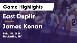 East Duplin  vs James Kenan  Game Highlights - Feb. 15, 2018