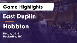 East Duplin  vs Hobbton  Game Highlights - Dec. 6, 2018