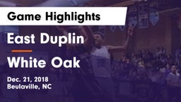 East Duplin  vs White Oak Game Highlights - Dec. 21, 2018