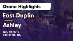 East Duplin  vs Ashley  Game Highlights - Jan. 10, 2019