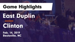East Duplin  vs Clinton Game Highlights - Feb. 14, 2019