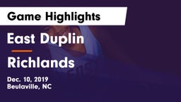 East Duplin  vs Richlands  Game Highlights - Dec. 10, 2019