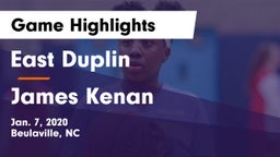 East Duplin  vs James Kenan  Game Highlights - Jan. 7, 2020