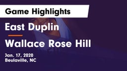 East Duplin  vs Wallace Rose Hill Game Highlights - Jan. 17, 2020
