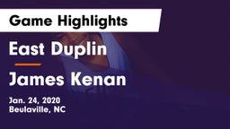 East Duplin  vs James Kenan  Game Highlights - Jan. 24, 2020