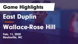 East Duplin  vs Wallace-Rose Hill Game Highlights - Feb. 11, 2020