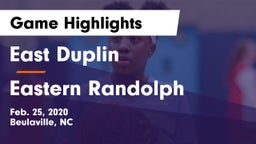 East Duplin  vs Eastern Randolph  Game Highlights - Feb. 25, 2020