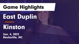 East Duplin  vs Kinston  Game Highlights - Jan. 4, 2022