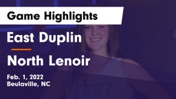 East Duplin  vs North Lenoir  Game Highlights - Feb. 1, 2022