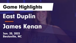 East Duplin  vs James Kenan  Game Highlights - Jan. 20, 2023