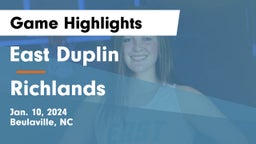 East Duplin  vs Richlands  Game Highlights - Jan. 10, 2024