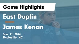 East Duplin  vs James Kenan  Game Highlights - Jan. 11, 2024