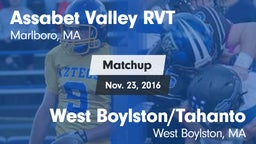 Matchup: Assabet Valley RVT vs. West Boylston/Tahanto  2016