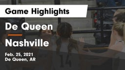 De Queen  vs Nashville Game Highlights - Feb. 25, 2021