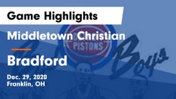 Middletown Christian  vs Bradford  Game Highlights - Dec. 29, 2020