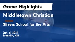 Middletown Christian  vs Stivers School for the Arts  Game Highlights - Jan. 6, 2024