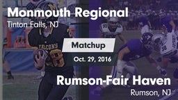 Matchup: Monmouth Regional vs. Rumson-Fair Haven  2016