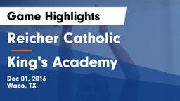 Reicher Catholic  vs King's Academy Game Highlights - Dec 01, 2016