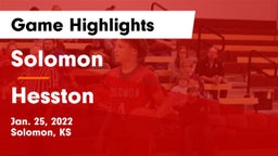 Solomon  vs Hesston  Game Highlights - Jan. 25, 2022