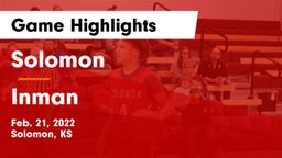 Solomon  vs Inman  Game Highlights - Feb. 21, 2022