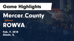 Mercer County  vs ROWVA Game Highlights - Feb. 9, 2018
