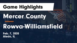 Mercer County  vs Rowva-Williamsfield Game Highlights - Feb. 7, 2020