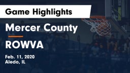 Mercer County  vs ROWVA Game Highlights - Feb. 11, 2020
