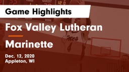 Fox Valley Lutheran  vs Marinette  Game Highlights - Dec. 12, 2020
