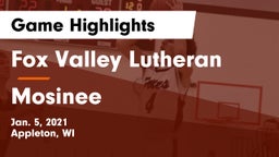 Fox Valley Lutheran  vs Mosinee  Game Highlights - Jan. 5, 2021