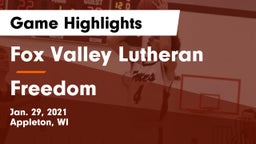 Fox Valley Lutheran  vs Freedom  Game Highlights - Jan. 29, 2021