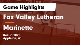 Fox Valley Lutheran  vs Marinette  Game Highlights - Dec. 7, 2021