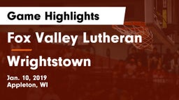 Fox Valley Lutheran  vs Wrightstown  Game Highlights - Jan. 10, 2019