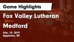 Fox Valley Lutheran  vs Medford  Game Highlights - Feb. 19, 2019