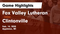 Fox Valley Lutheran  vs Clintonville  Game Highlights - Feb. 14, 2020