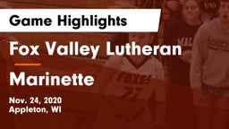 Fox Valley Lutheran  vs Marinette  Game Highlights - Nov. 24, 2020