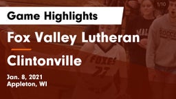 Fox Valley Lutheran  vs Clintonville  Game Highlights - Jan. 8, 2021