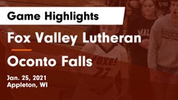 Fox Valley Lutheran  vs Oconto Falls  Game Highlights - Jan. 25, 2021