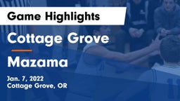 Cottage Grove  vs Mazama  Game Highlights - Jan. 7, 2022